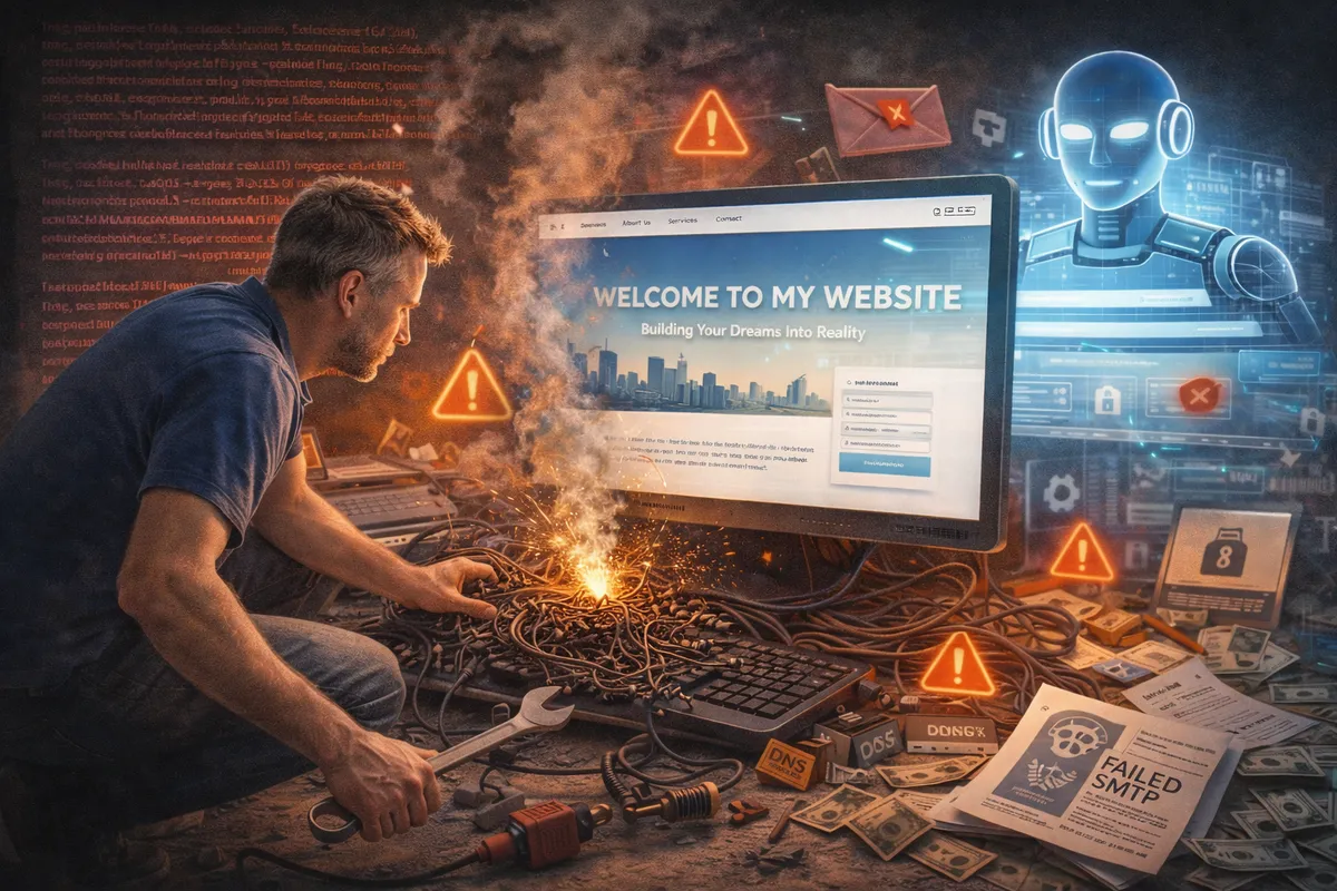 Een website in een uurtje. Wat kan er misgaan?