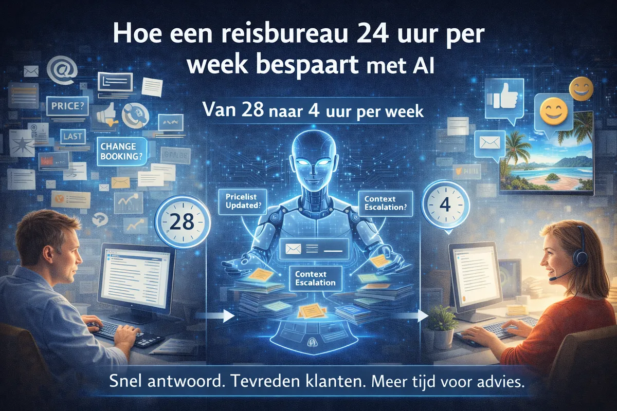 Hoe een reisbureau 24 uur per week bespaart met AI